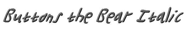 Buttons the Bear Italic 