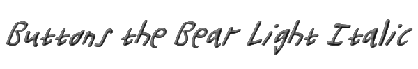 Buttons the Bear Light Italic 