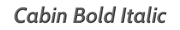 Cabin Bold Italic 