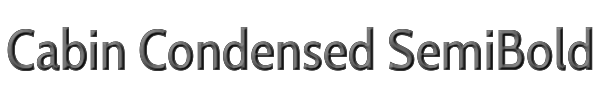 Cabin Condensed SemiBold 