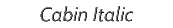 Cabin Italic 