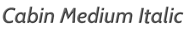 Cabin Medium Italic 