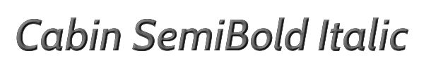 Cabin SemiBold Italic 