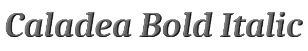 Caladea Bold Italic 