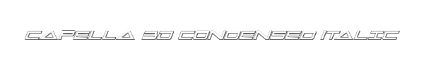 Capella 3D Condensed Italic 