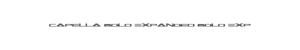 Capella Bold Expanded Bold Expanded 