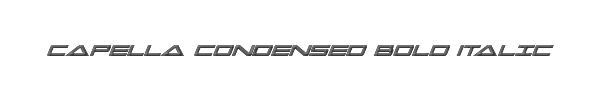 Capella Condensed Bold Italic 