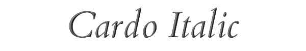 Cardo Italic 