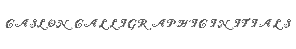 Caslon Calligraphic Initials 