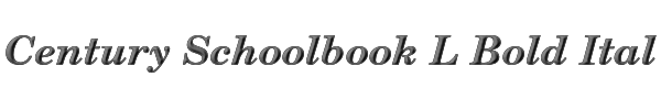 Century Schoolbook L Bold Italic 