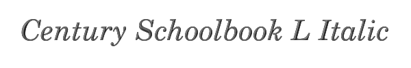 Century Schoolbook L Italic 