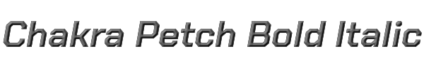Chakra Petch Bold Italic 