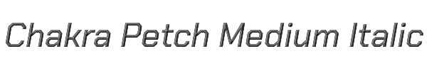 Chakra Petch Medium Italic 