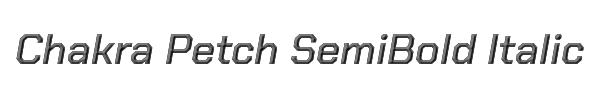 Chakra Petch SemiBold Italic 