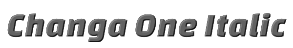 Changa One Italic 