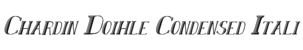 Chardin Doihle Condensed Italic 