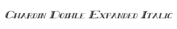 Chardin Doihle Expanded Italic 
