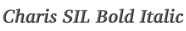 Charis SIL Bold Italic 
