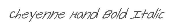 Cheyenne Hand Bold Italic 