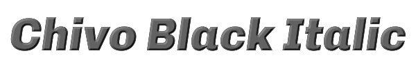Chivo Black Italic 