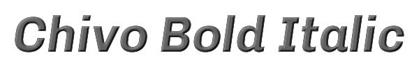 Chivo Bold Italic 