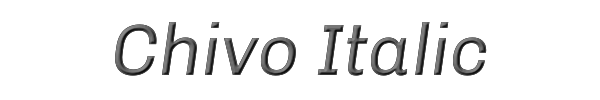 Chivo Italic 