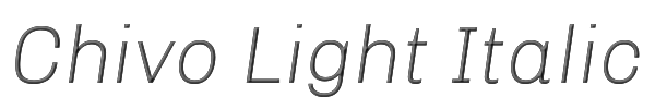 Chivo Light Italic 