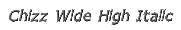 Chizz Wide High Italic 