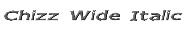 Chizz Wide Italic 