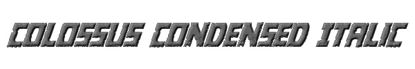 Colossus Condensed Italic 