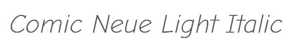 Comic Neue Light Italic 