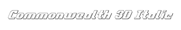 Commonwealth 3D Italic 
