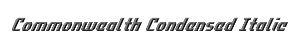 Commonwealth Condensed Italic 