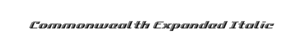 Commonwealth Expanded Italic 