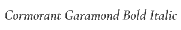Cormorant Garamond Bold Italic 