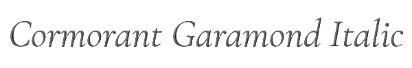 Cormorant Garamond Italic 