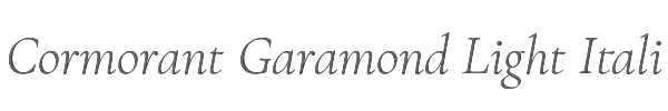 Cormorant Garamond Light Italic 