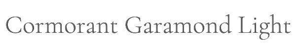 Cormorant Garamond Light 