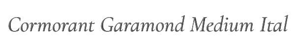 Cormorant Garamond Medium Italic 