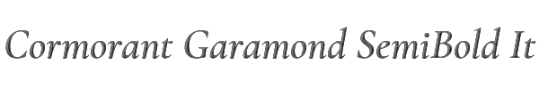 Cormorant Garamond SemiBold Italic 