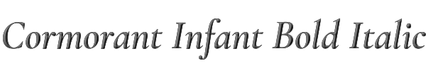 Cormorant Infant Bold Italic 