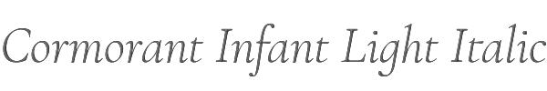 Cormorant Infant Light Italic 