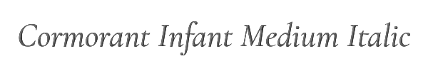 Cormorant Infant Medium Italic 