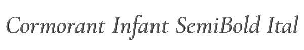 Cormorant Infant SemiBold Italic 