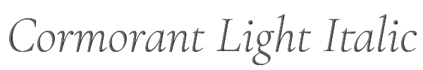 Cormorant Light Italic 