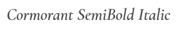 Cormorant SemiBold Italic 