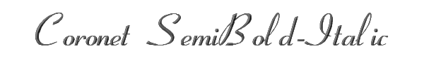 Coronet SemiBold-Italic 