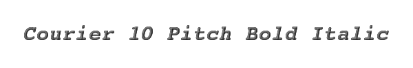 Courier 10 Pitch Bold Italic 