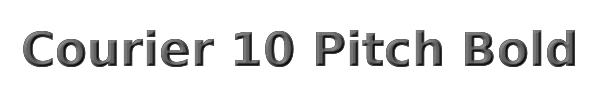 Courier 10 Pitch Bold 