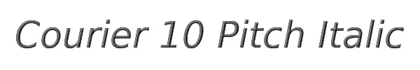 Courier 10 Pitch Italic 